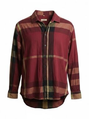 Burberry Plaid collared button up long sleeve shirt mens size small